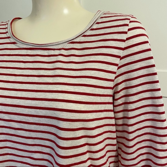DELETTA Celina Striped Bell Sleeve Top - Picture 4 of 9